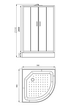 Душевая кабина Parly Classic EC931 90x90 тонированное стекло, белый