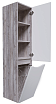 Шкаф пенал Grossman Талис 35 см с корзиной, бетон пайн/белый глянец 303508
