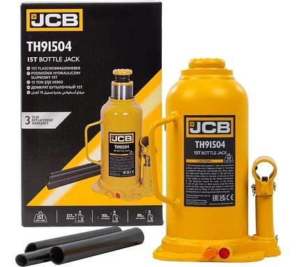 Бутылочный домкрат JCB 15 т, с клапаном, TH91504(58018) JCB-TH91504(58018)
