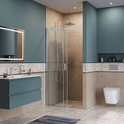 Душевая дверь BelBagno SOFT_CLOSE-2-BF-1-100-C-Cr 100x200 прозрачная, хром