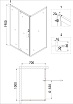 Душевой уголок Niagara Nova NG-43-10AG-A70G 100x70 прозрачный, золото