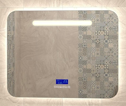 Зеркало Континент Melody LED 90x70 см с подсветкой, музыкой, антипар ЗЛП806
