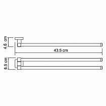 Полотенцедержатель WasserKRAFT Lippe K-6531 двойной