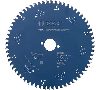Диск пильный Expert for High Pressure Laminate (230x30 мм; 2.8/1.8 мм; 64T) Bosch 2608644356