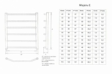 Полотенцесушитель водяной Двин E 1&quot;-1/2&quot; 53x80 черный матовый