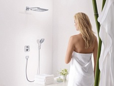 Верхний душ Hansgrohe PuraVida 27437400 хром/белый