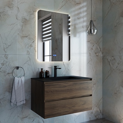 Тумба с раковиной Vincea Luka new 80 см C.Oak
