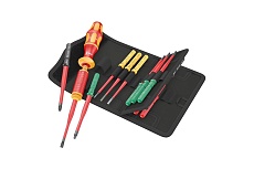 Набор насадок с динамометрической отвёрткой-битодержателем WERA Kraftform Kompakt VDE 15 Torque 1,2-3,0 Нм extra slim 1 Tool Finder 15 предметов WE-006605