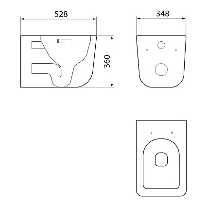 Комплект Point PN48043W унитаз Меркурий PN41831BM + инсталляция Элемент PN45120 + кнопка Ника PN44081W белый