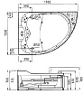 Акриловая ванна Gemy G9086 B L 170x133 см