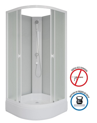 Душевая кабина Niagara Promo P90/26/MT/BK 90x90 стекло матовое, без крыши и г/м