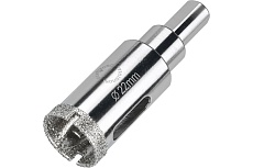 Коронка алмазная по керамограниту и керамике с центрирующим сверлом 22 мм Diamond Industrial DIDCSC022