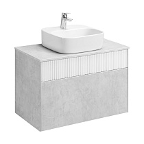 Мебель для ванной Акватон Марбл 80 см слэйт, белый матовый