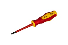 Диэлектрическая отвертка КОБАЛЬТ Ultra Grip FL/PZ-1x80 мм, CR-V, двухкомпонентная рукоятка 799-727