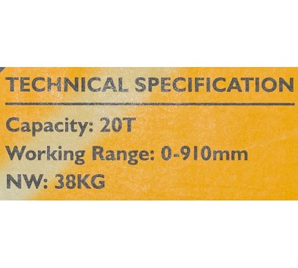 Гидравлический напольный пресс JCB 20 т JCB-TY20002(60665)