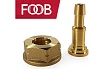 Штуцер со съемной гайкой М22, левая резьба, под шланг 6/9 мм F10.12.1 FOOB 00-00003671