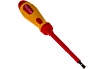 Отвертка Kraftool Expert 250083-4.0-100 высоковольтная Cr-Mo-V стержень двухкомпонентная маслобензостойкая рукоятка SL 4.0x100 мм