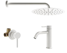 Душевой набор Plumberia IXO KITXO01BO53 белый матовый