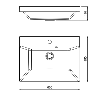Раковина Style Line Asti 60 см антрацит СС-00002470