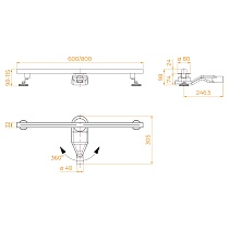 Трап для душа RGW SDR-52Gb 60 см брашированное золото 76215260-06