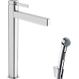 Смеситель для раковины Hansgrohe Finoris 260 76220000 гигиенический душ, донный клапан, хром