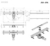 Душевой лоток Am.Pm MasterFlow W01SC-S11-060-05BM 60 см, комб.затвор, решетка Slim Line, черный матовый