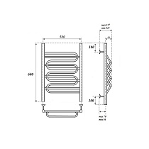 Полотенцесушитель водяной Point PN01156S П5 50x60, хром