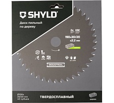 Пильный диск SHYLD по дереву твердосплавный 190x30/20 мм, 40 зубьев 6692467