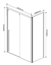 Душевой уголок Vincea Lugano VSR-1L-1 120x100 хром, прозрачный