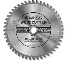 Диск пильный по дереву MKSS Toolbox Woodcutter WC2500 250x48Тх32/30 мм WC25004832