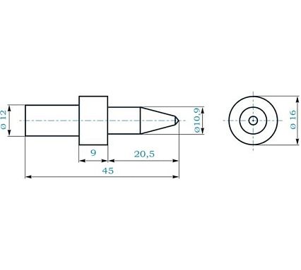 Термосверло торцующее H-Tools М12 шаг 1.75мм 10.9x20.5/45мм S=12мм 3601090 Термосверло торцующее H-Tools М12 шаг 1.75мм 10.9x20.5/45мм S=12мм 3601090