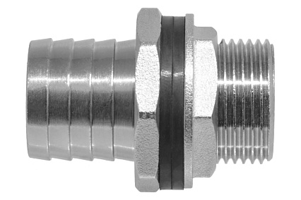 Штуцер врезка для бочки MasterProf 3/4", латунь, гайка в бочку ДС.071634