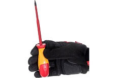 Диэлектрическая отвертка SL5.5х125мм, CrMo, до 1000В Gross 12943