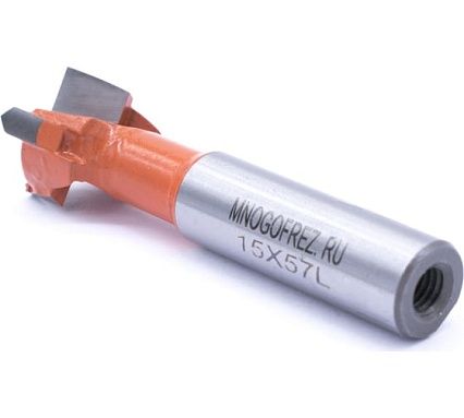 Сверло чашечное четырехзаходное по дереву FT120102L (15х57 мм; хв-к 10 мм; левое вращение) МНОГОФРЕЗ 6591