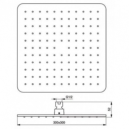 Верхний душ Ideal Standard IdealRain Cube L1 B0025AA