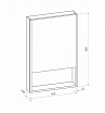 Зеркальный шкаф Art&Max Foggia 50x80 с подсветкой, правый, черный матовый AM-Fog-500-800-1D-R-DS-F-Nero