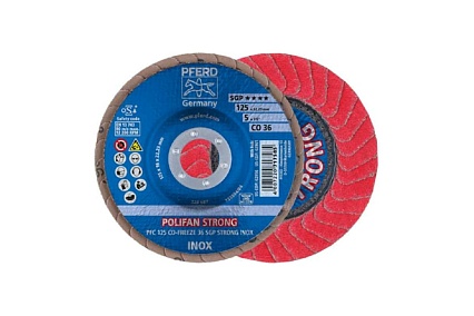 Круг шлифовальный лепестковый PFC 125 CO-FREEZE 36 SGP STRONG INOX PFERD 67789025