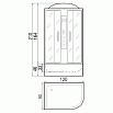 Душевая кабина River Nara 120/90/44 МТ 120x90 белый, матовое, L