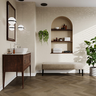 Декор Kerama Marazzi Золотой пляж тёмный беж моз. 20х30 см, MM8263