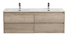 Тумба с раковиной BelBagno Kraft 140 см, 4 ящика Rovere Galifax Bianco