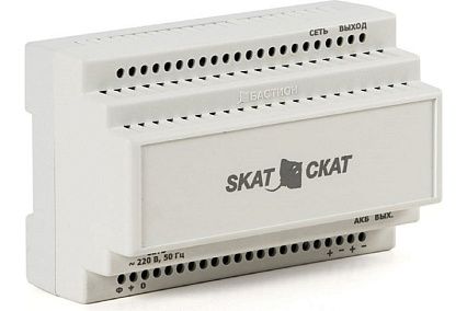 Источник питания Skat -12-6.0 DIN 12В 6А пластиковый корпус под DIN рейку 35 мм 586