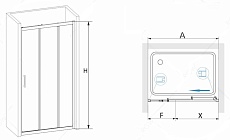 Душевая дверь RGW Passage PA-13 120x195 раздвижная, прозрачное