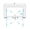 Душевая дверь RGW Passage PA-104B 100x195 черный, прозрачное 060810410-14