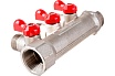 Коллектор с отсекающими кранами (плоскость) PRO AQUA 3/4, 3 х 1/2 V100.03-m20-f20