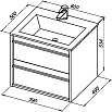 Тумба с раковиной Aquanet Lino 60 см