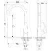 Смеситель для кухни Lemark Linara LM0405PGR грей