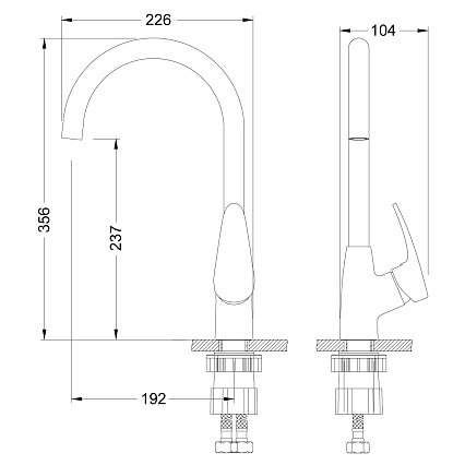 Смеситель для кухни Lemark Linara LM0405PGR грей