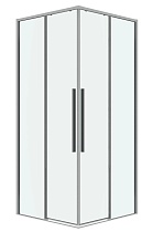 Душевой уголок Grossman Galaxy 300.K33.01.1010.10.00 100x100 прозрачный, хром