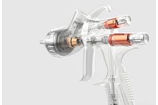 Краскопульт Radex skull killer spray gun с манометром, в кейсе hvlp дюза 1.3 золото 12113