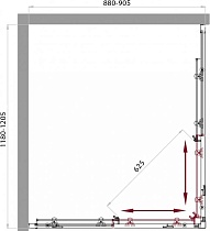 Душевой уголок BelBagno Sela SELA-AH-2-120/90-Ch-Cr 120x90 текстурированный